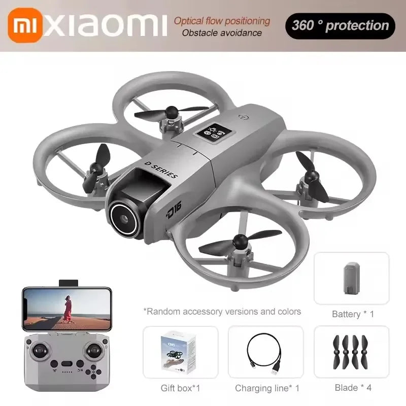 Xiaomi D16 Mini Drone 8K HD Dual Camera Profesional 180° Electric Adjustable GPS Positioning Obstacle Avoidance Bushless UAV