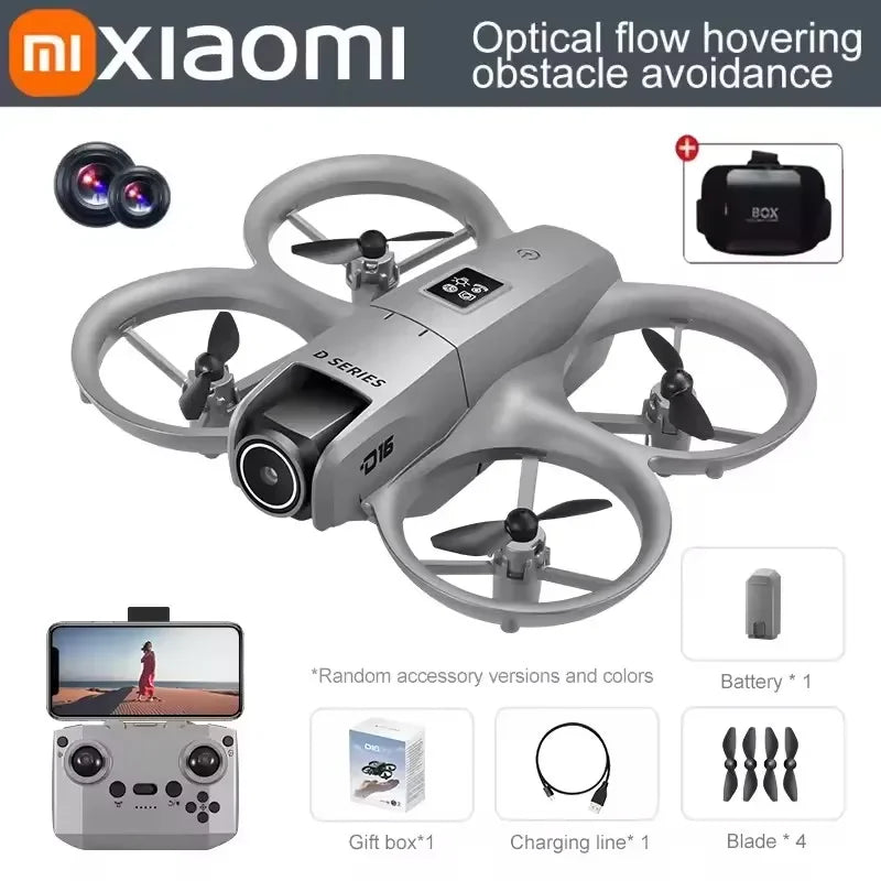 Xiaomi D16 Mini Drone 8K HD Dual Camera Profesional 180° Electric Adjustable GPS Positioning Obstacle Avoidance Bushless UAV