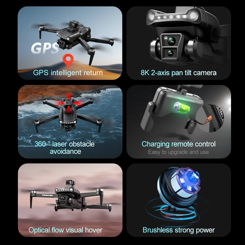 Xiaomi Mijia V198GPS MAX Drone 8K Professional Brushless Motor Laser Obstacle Avoidance Foldable Quadcopter Aerial Optical Rctoy