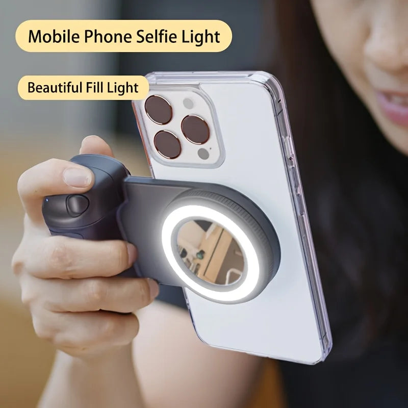 2025 Magsafe Smartphone Camera Shutter Grip Bluetooth Selfie Handle Camera Photo Stabilizer with Fill Light for Iphone Android
