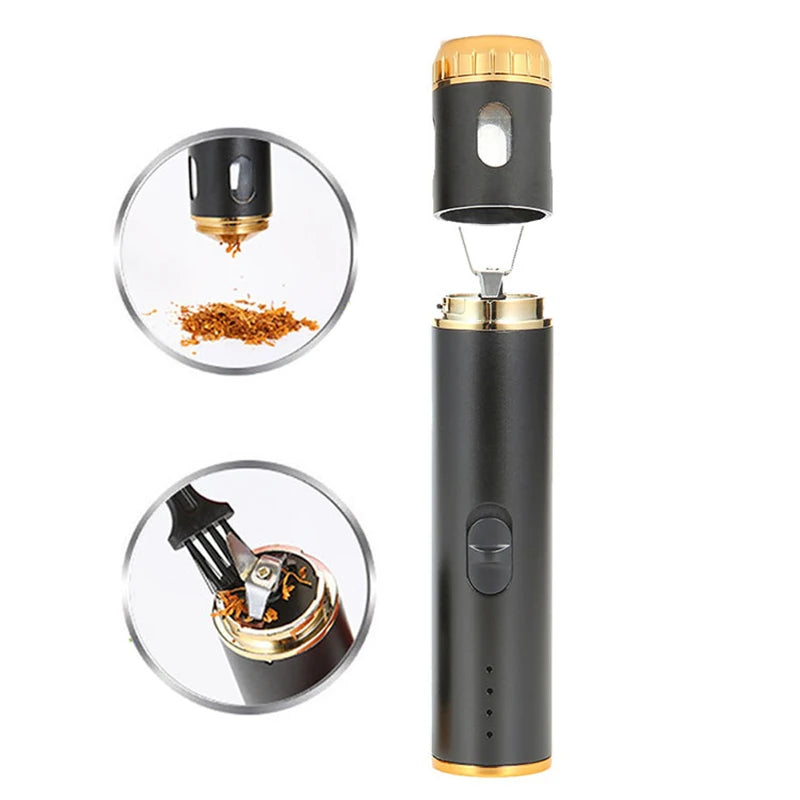 Electric Tobacco Grinder Stailess Steel Herb Spice Mill USB Herbal Crusher Household Mini Grinder Smoking Accessories