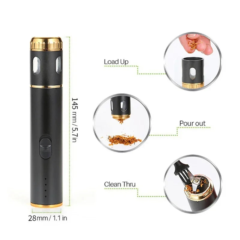 Electric Tobacco Grinder Stailess Steel Herb Spice Mill USB Herbal Crusher Household Mini Grinder Smoking Accessories