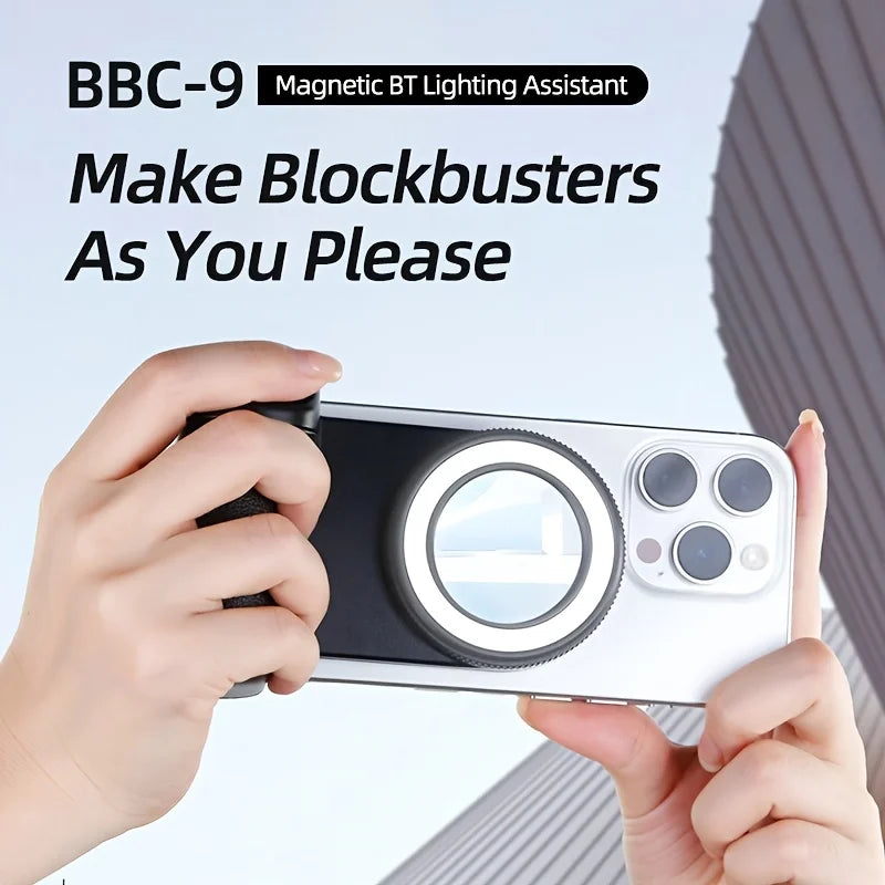 2025 Magsafe Smartphone Camera Shutter Grip Bluetooth Selfie Handle Camera Photo Stabilizer with Fill Light for Iphone Android