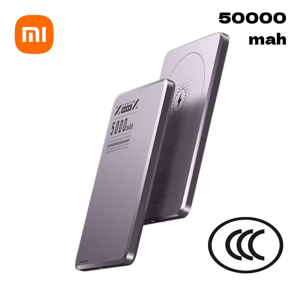Xiaomi 5000Mah Wireless Power Bank Qi2 Ultra Slim for Magsafe Fast Charge High Capacity Back Clip Battery for Iphone Samsung NEW