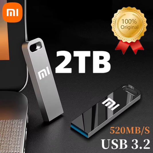 Xiaomi 2TB USB 3.2 Flash Drive High Speed Metal U Disk Typec Memory Stick Waterproof SSD Storage PC Phone Data Transfer Portable