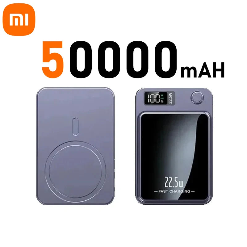 Xiaomi 200000Mah Magnetic Power Bank Wireless Fast Charger for Magsafe Portable Auxiliary Battery Pack for Iphone Huawei Samsung
