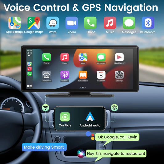 2025 New Universal 10.26” Screen Car Radio Multimedia WIFI Video Player Wireless Carplay Screen for Apple or Android