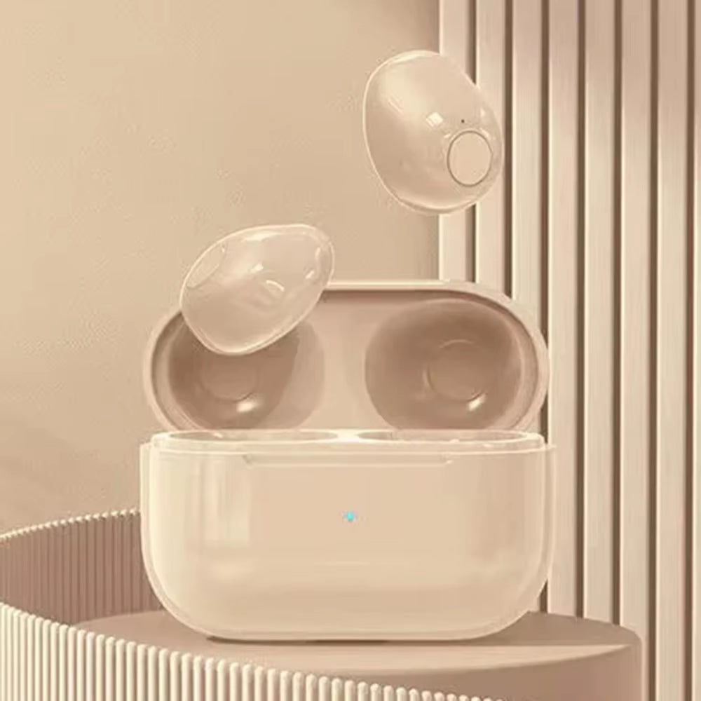 Invisible Earphones Mini Headphones V5.2 Bluetooth TWS In-Ear Earbuds Noise Reduction Wireless Sleep In-Ear Earbuds with Micr