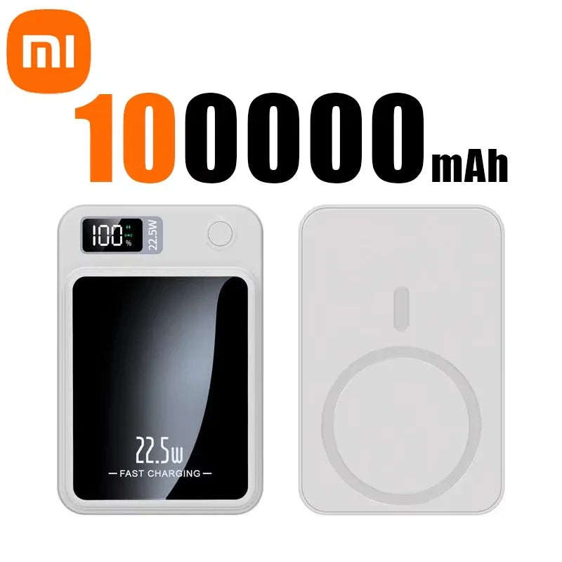 Xiaomi 200000Mah Magnetic Power Bank Wireless Fast Charger for Magsafe Portable Auxiliary Battery Pack for Iphone Huawei Samsung