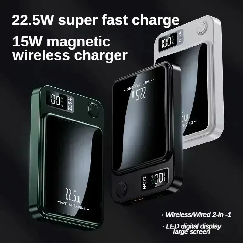 Xiaomi 200000Mah Magnetic Power Bank Wireless Fast Charger for Magsafe Portable Auxiliary Battery Pack for Iphone Huawei Samsung