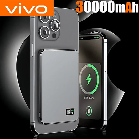 50000Mah CCC Certification Thin Power Bank Ultra for Magsafe Magnetic Wireless Fast Charging Portable Battery Display