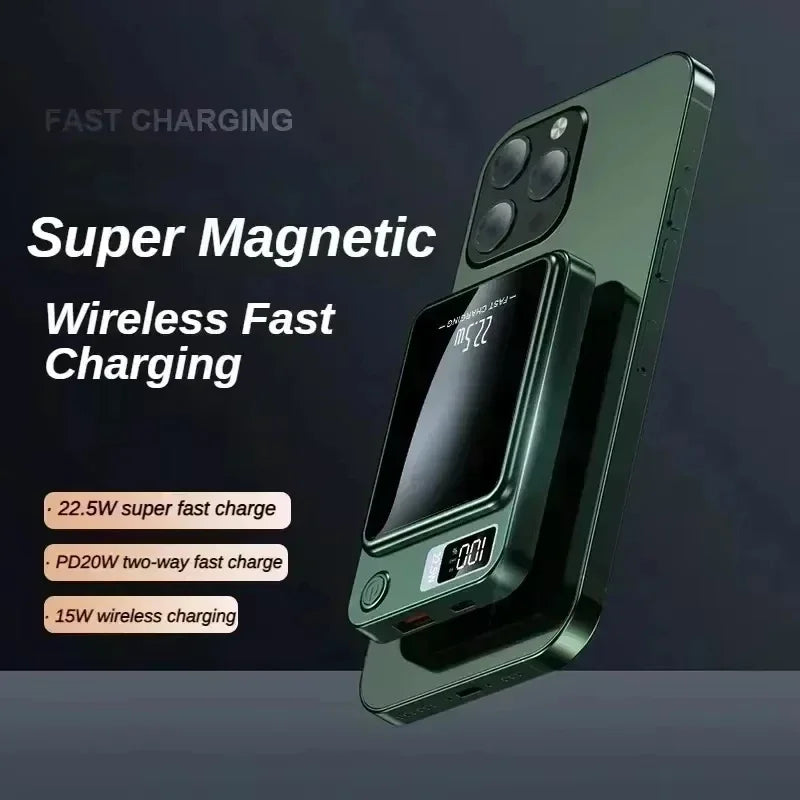 Xiaomi 200000Mah Magnetic Power Bank Wireless Fast Charger for Magsafe Portable Auxiliary Battery Pack for Iphone Huawei Samsung