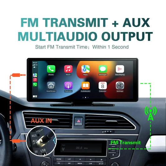 2025 New Universal 10.26” Screen Car Radio Multimedia WIFI Video Player Wireless Carplay Screen for Apple or Android