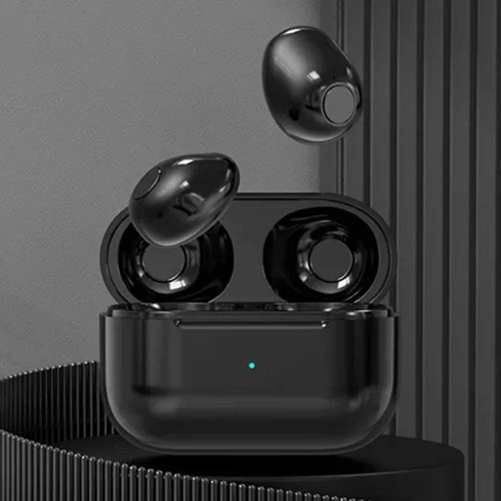 Invisible Earphones Mini Headphones V5.2 Bluetooth TWS In-Ear Earbuds Noise Reduction Wireless Sleep In-Ear Earbuds with Micr
