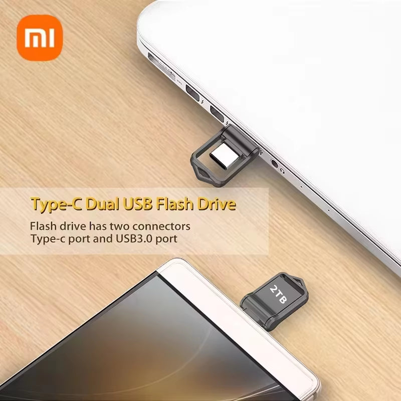 Xiaomi 2TB Metal Flash Drive USB 3.2 Super High Speed Transfer U Disk Drive Waterproof Type C Disk Dual-Use Flash Memory Stick