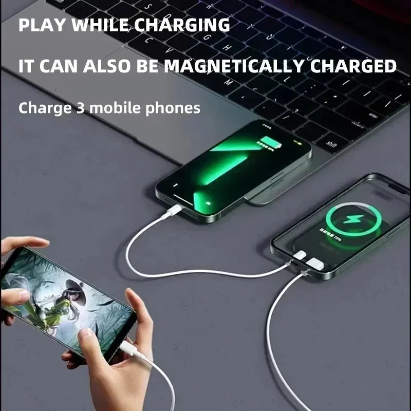 Xiaomi 200000Mah Magnetic Power Bank Wireless Fast Charger for Magsafe Portable Auxiliary Battery Pack for Iphone Huawei Samsung