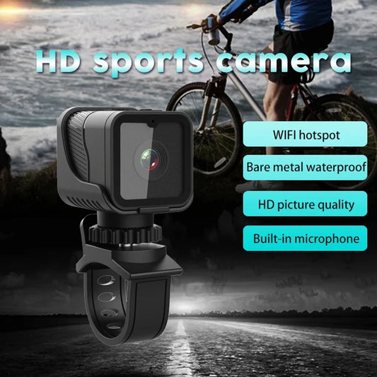 1080P HD Portable Sports Mini Camera with Hotspot Wifi Waterproof Camera, Motorcycle and Bike Driving Recorder