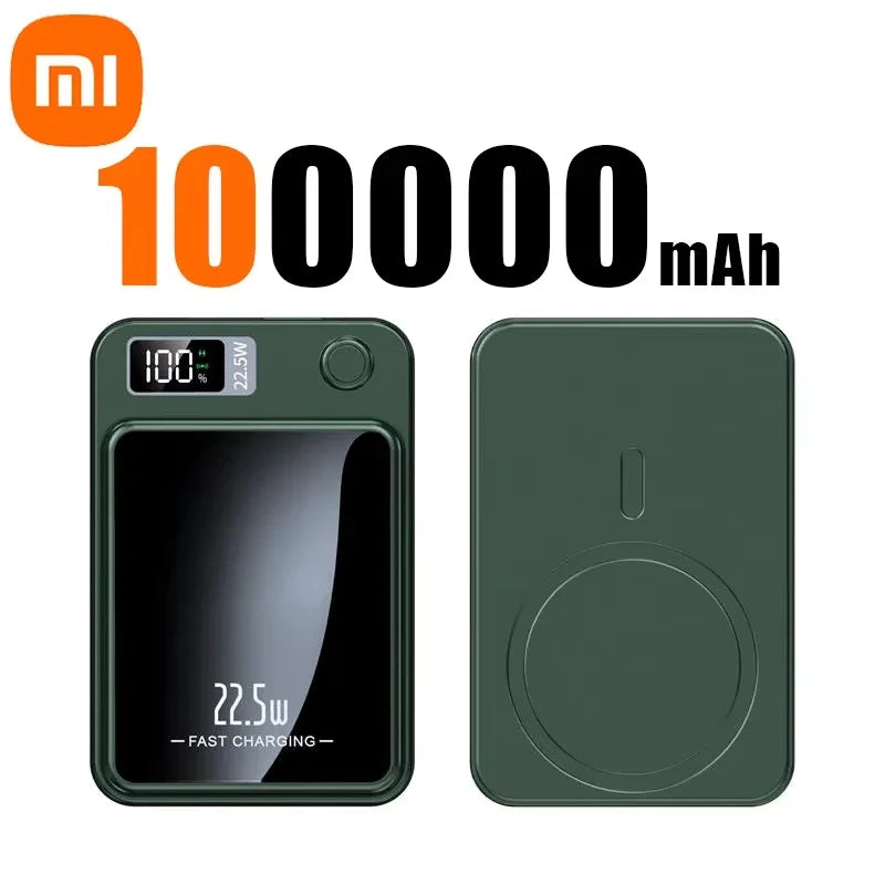 Xiaomi 200000Mah Magnetic Power Bank Wireless Fast Charger for Magsafe Portable Auxiliary Battery Pack for Iphone Huawei Samsung
