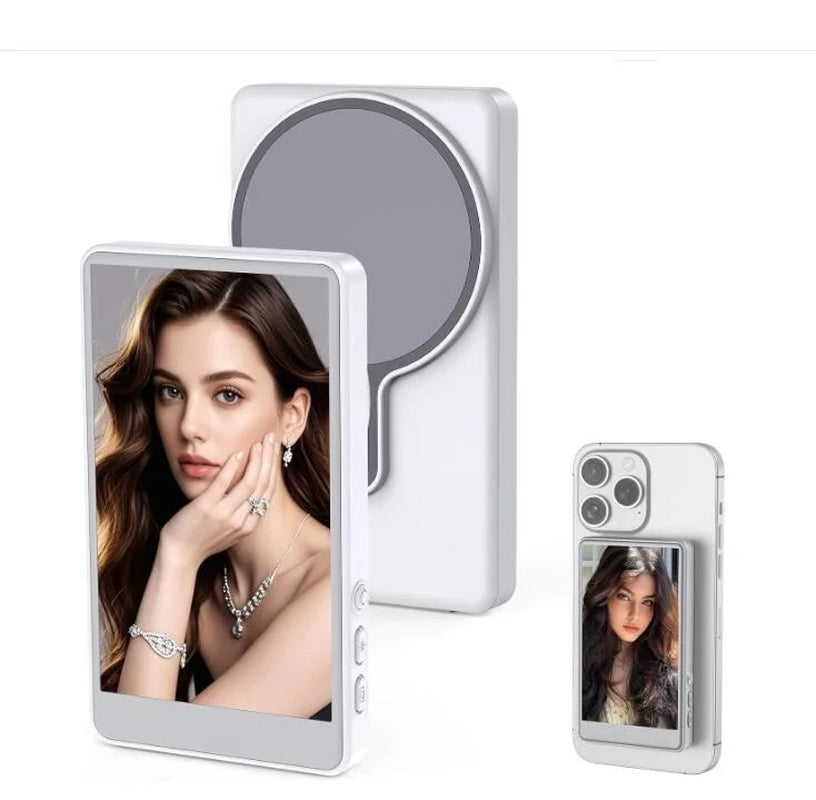 New Magnetic Phone Vlog Selfie Monitor Screen for Phone Rear Camera for Selfie Rear Camera Compatible with Iphone Android