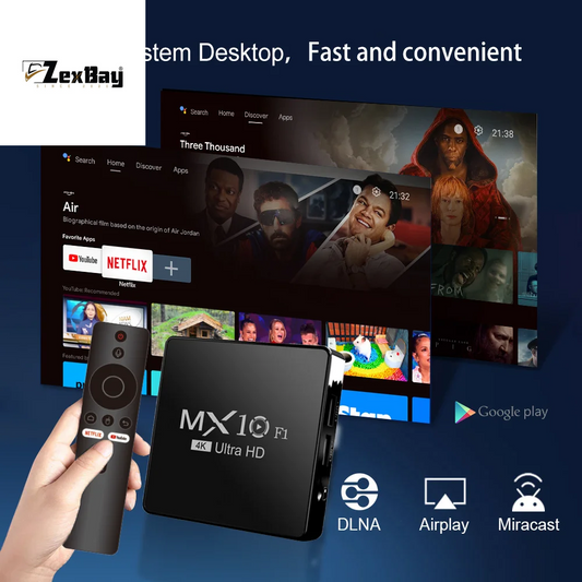 Android Tv Box Decoder 2024 4K Android 13 Mx10 F1 Digital Wholesale Onn Certificado Smart Android Tv Box