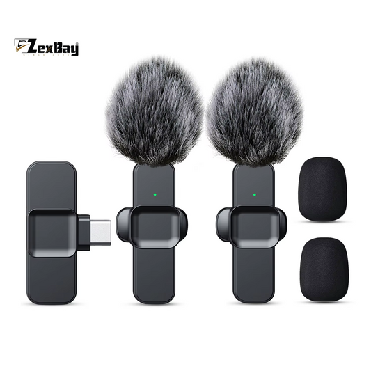 SNZIYAG K10 Wireless Lavalier Microphone Portable Audio Video Recording Mini Microphone for Iphone Android PC Live Gaming Phone