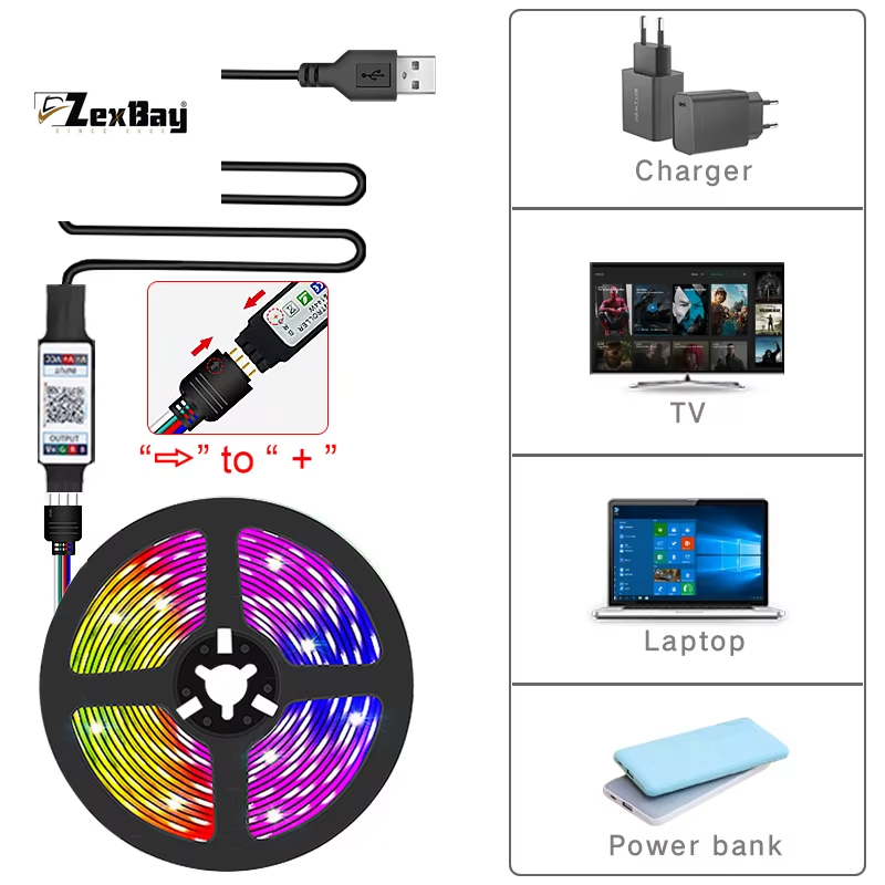 5V USB Led Strip Lights 5M 10M 20M 30M Led Room Light Flexible Ribbon Luces Led Tape for Home Room Bedroom Decor TV Backlight